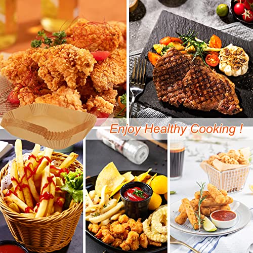 Air Fryer Disposable Paper Liners, 100 Pcs Air Fryer Liners, 8.6 X 5.5'' Parchment Paper For Baking, Air Fryer Parchment Paper Liners For Ninja Foodi Dual 2-Basket, Hofhtd Air Fryer Accessories #TOP6