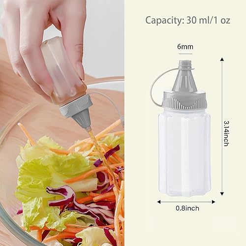 Miniatura 4 de 8 botellas para apretar mini botellas de 1 onza ketchup condimento mini botella de salsa botella de miel mostaza ensalada aderezo salsa Bento caja