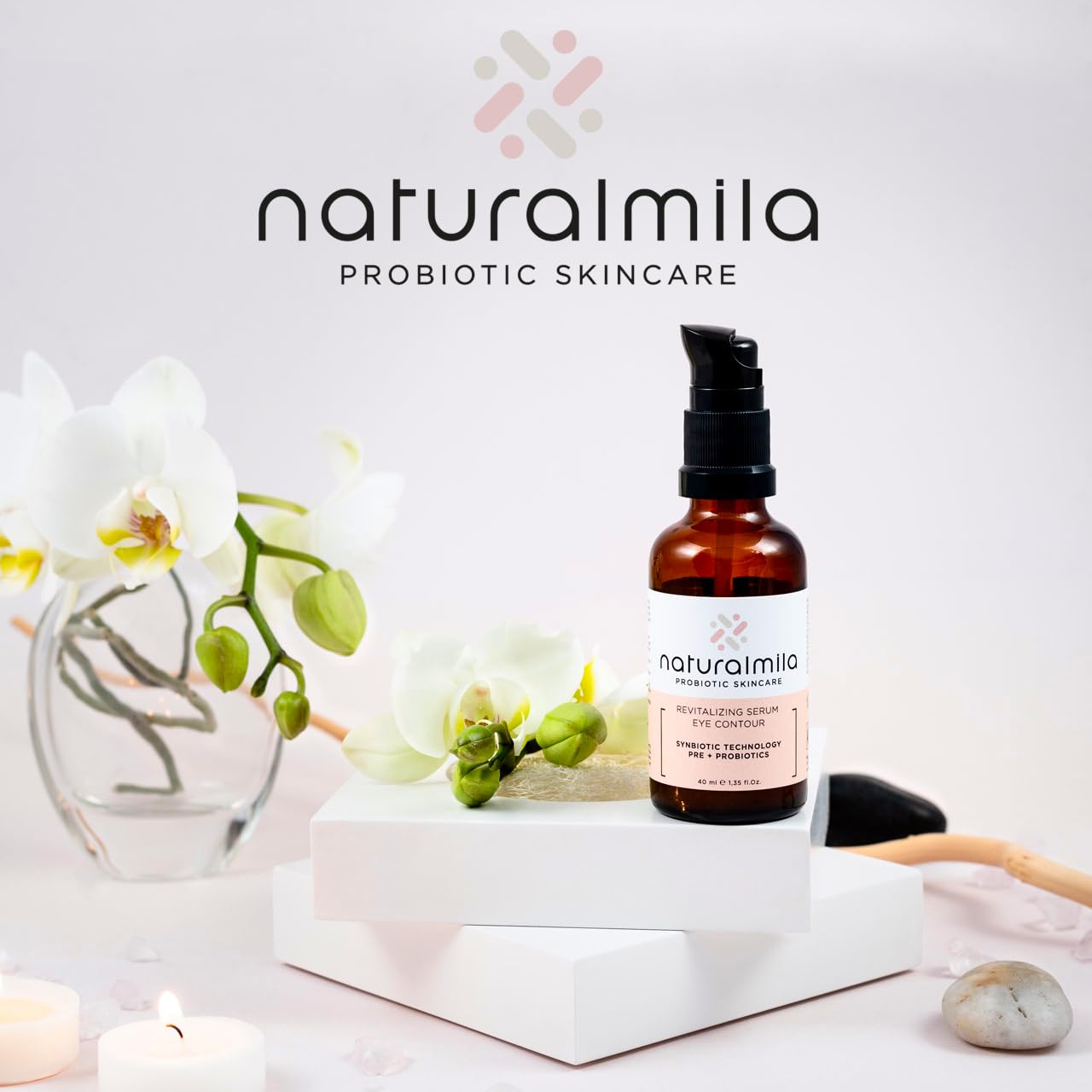 Naturalmila – Siero Contorno Occhi Antirughe Probiotico e Rivitalizzante con Acido Ialuronico, riduce Borse e Occhiaie, Idrata in profondità – Dermatologicamente Testata - eye serum lifting, 40 ml