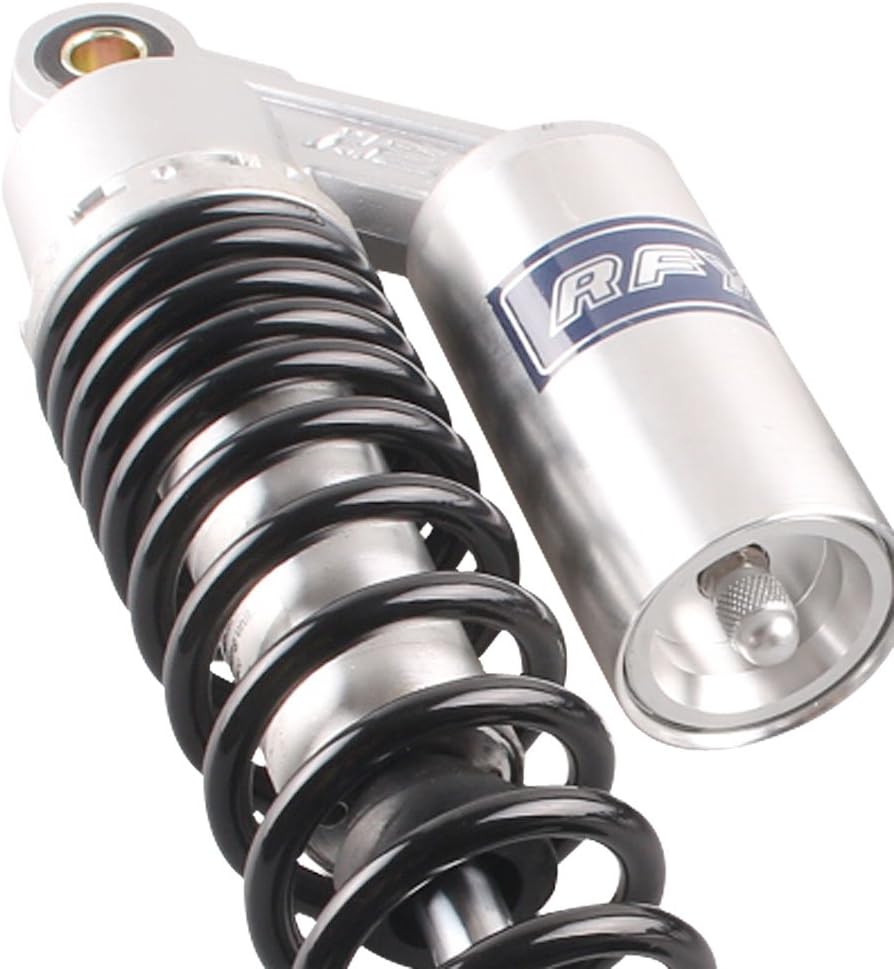 GZYF 2pcs 375mm Motorbike Shock Absorbers Suspension Universal For HONDA for Suzuki for Yamaha for Kawasaki ATV Go Kart Quad Dirt Sport Bikes, Black & Silver