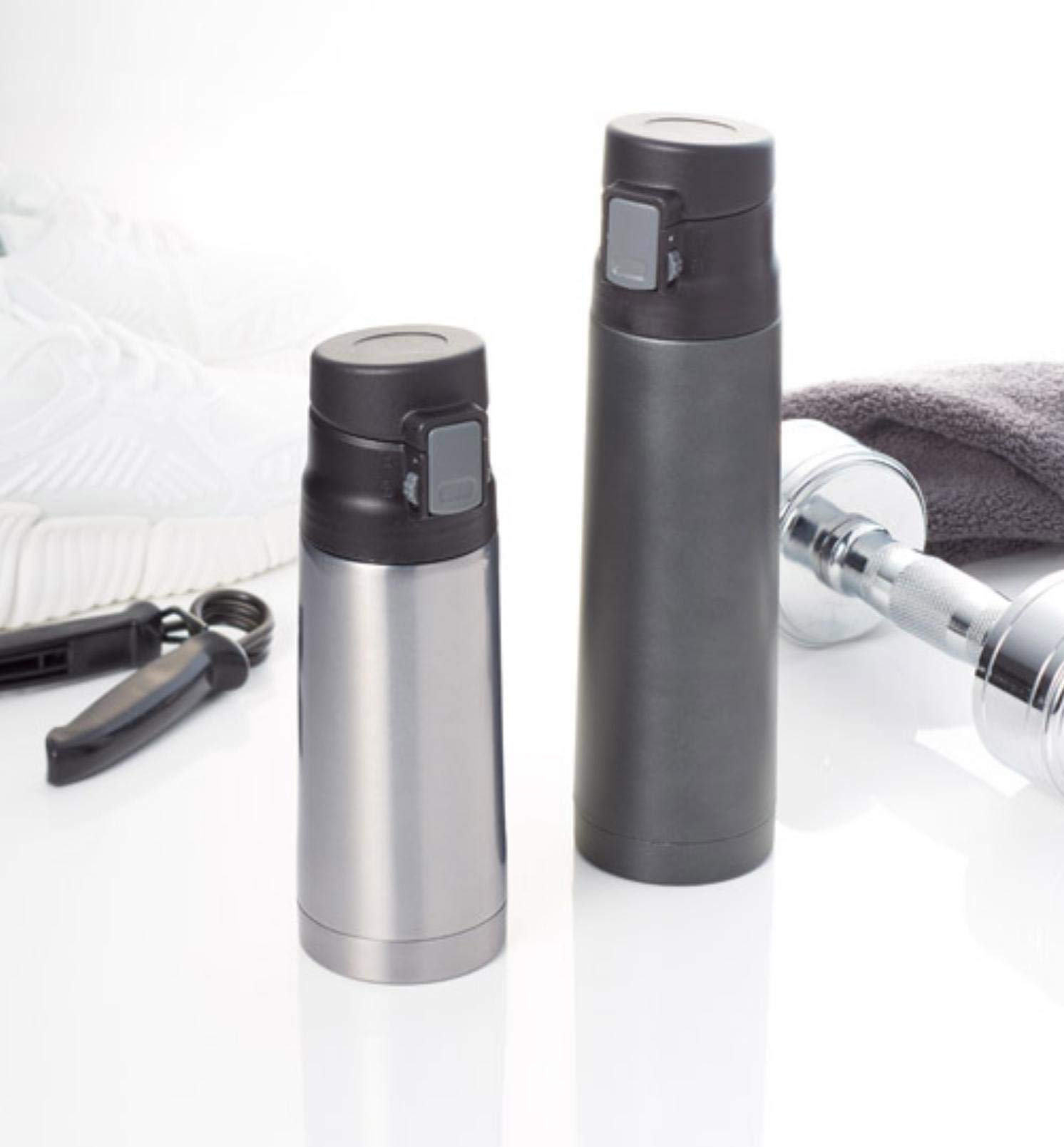 Amazon｜丸辰 水筒 マグボトル 真空2層 保温保冷 スリム ワンプッシュ