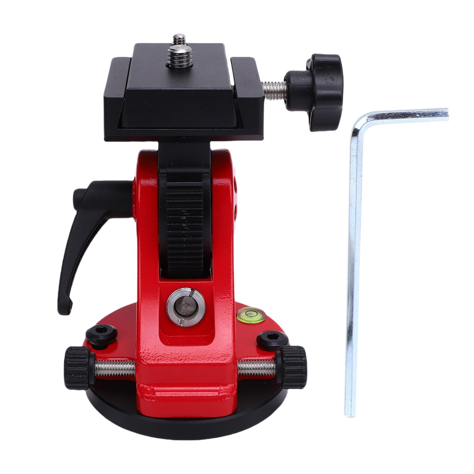 Fabater Montura Ecuatorial, Base de Ajuste de Latitud de Cuña Ecuatorial Ajustable de 90 Grados con Rosca de 3/8 de Pulgada para Telescopio Trípode Astrofotografía Equipo de Astronomía de (Rojo)
