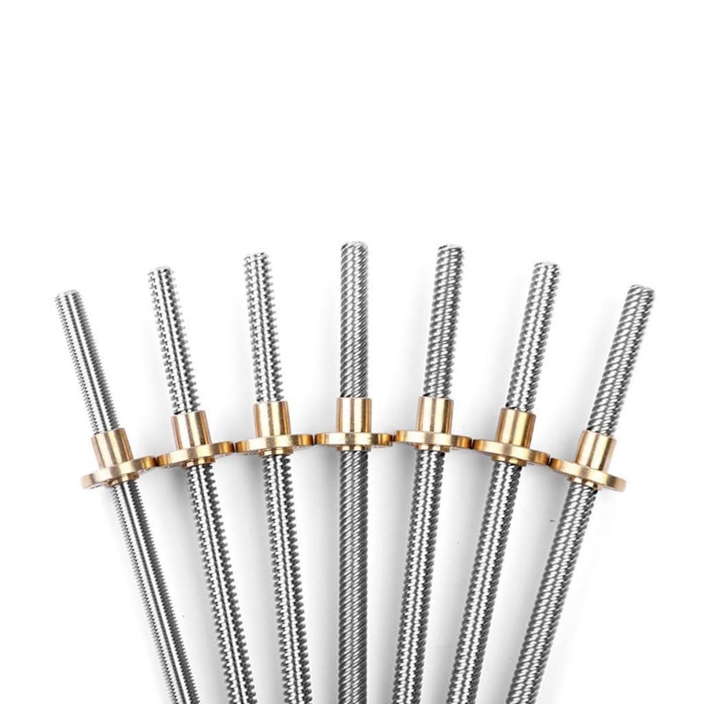 Piezas de impresora 3D con tornillo de avance T8, 100mm, 150mm, 300mm, 550mm, 600mm de largo, 1/2/4/8/10mm, 1 Uds.(Lead 1mm,250mm)