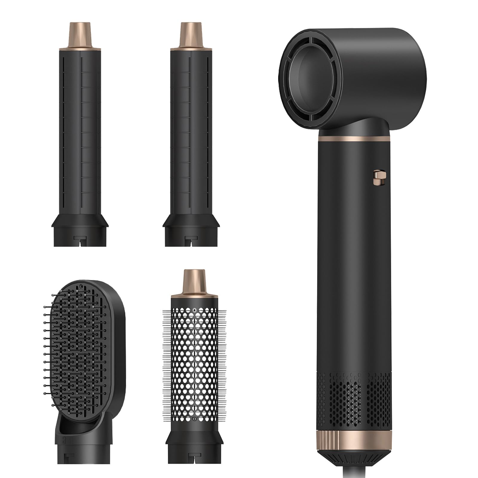 Airstyler 5 in 1 Hairstyler Haarstyler, Föhnbürste mit haartrockner für Frauen, Warmluftbürste Airstyler mit Föhn, Glätten, Lockenstab Automatisch, Haarglätter, Rundbürstenföhn, Ionen Air Styler