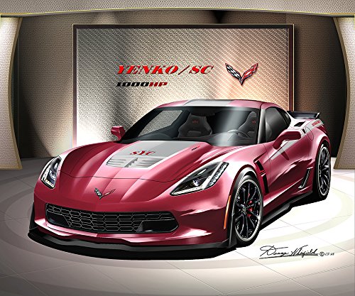 2019 C7 Corvette Yenko Edition - Long Beach Red -Fine Art Print by Danny Whitfield - SIZE 24 X 36