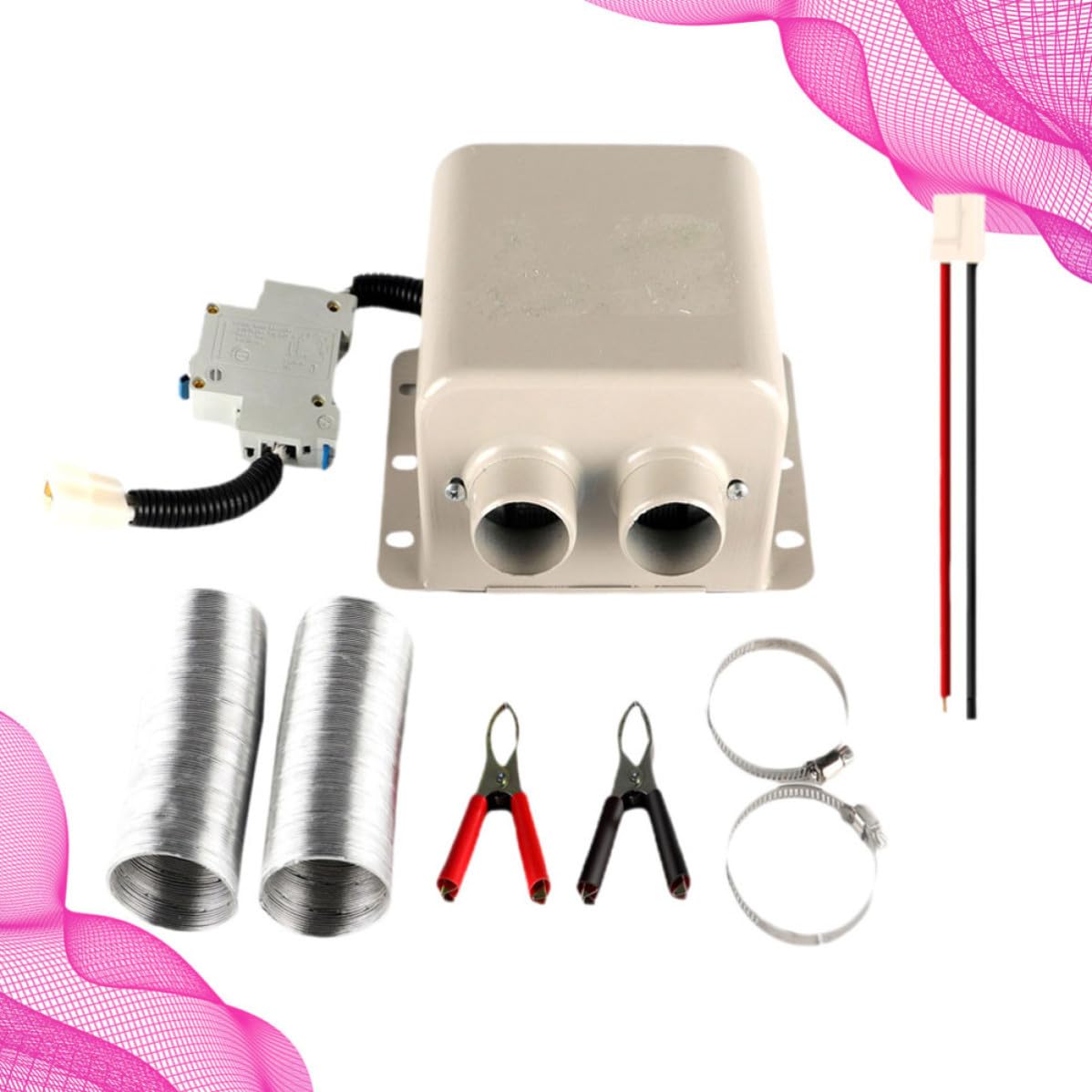 Auto Entfroster 12v 800w aus Eisen in Weiß für Auto