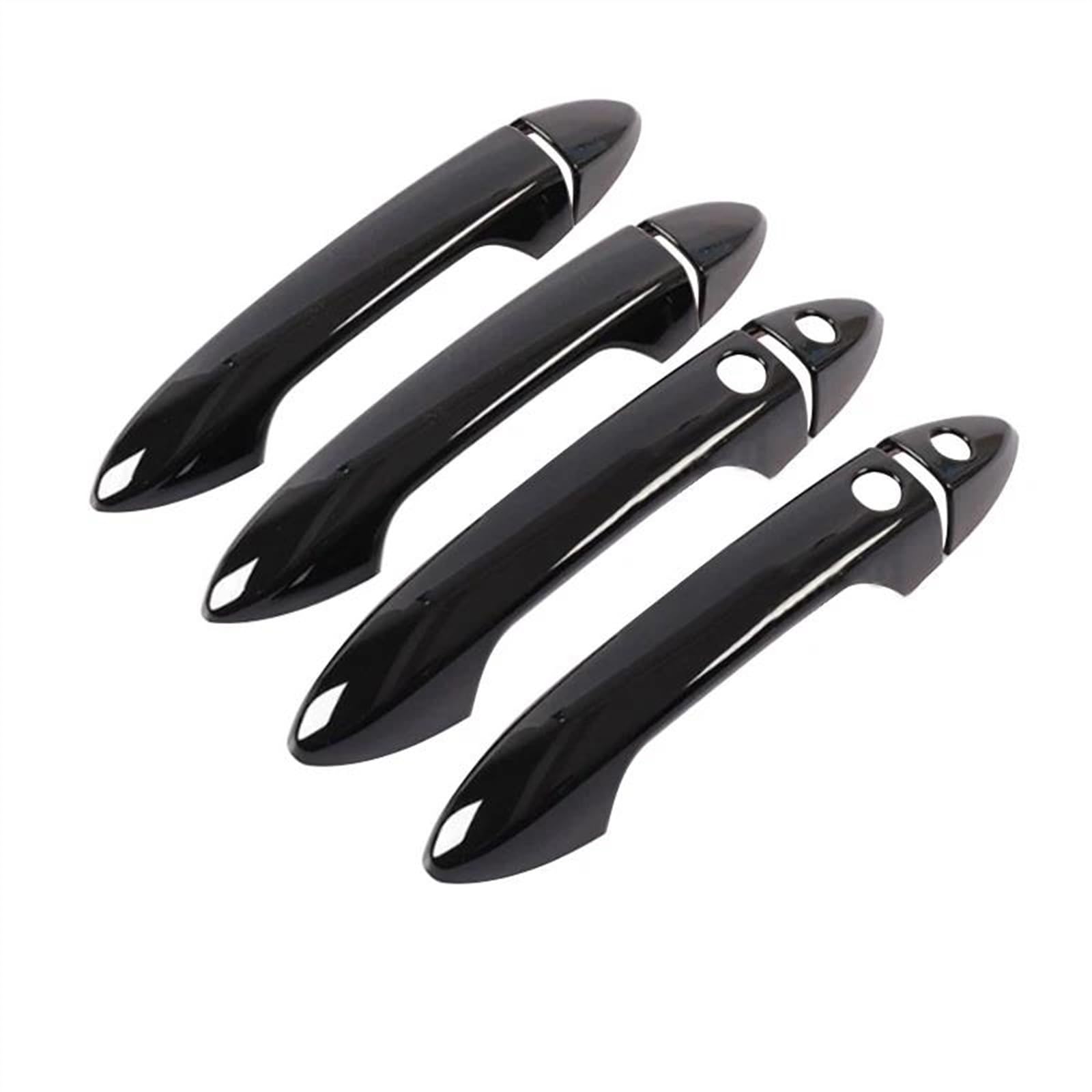 Noheeu Black 8 Pcs Car Exterior Parts Door Handle Moulding Cover Carbon Fiber Trims For Accord 9Th 2013-2016 2017 Accessories(Black)