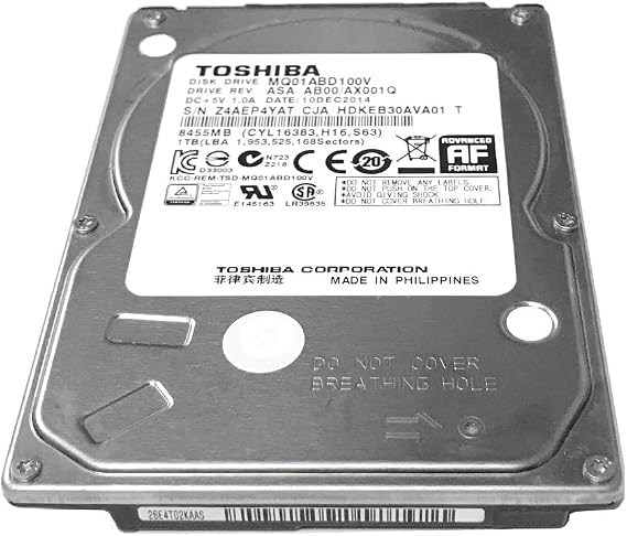 Toshiba 1TB 5400RPM 8MB Cache SATA 3.0Gb/s 2.5 inch Notebook Hard Drive (MQ01ABD100V) - ,Usb