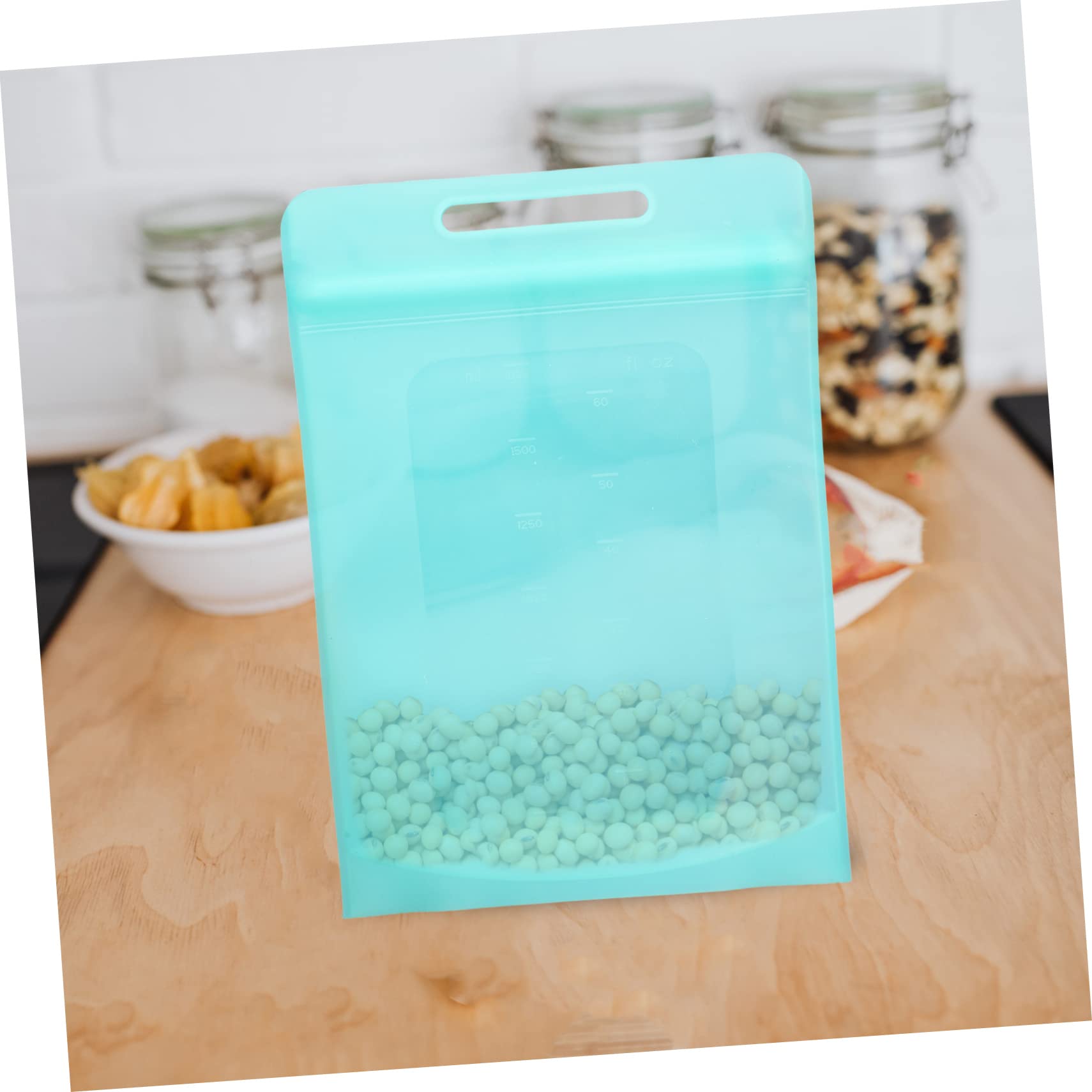 Bolsa de Almacenamiento de Silicona de 4 Piezas, Bolsa de Alimentos para el hogar, Bolsa de refrigerador para el hogar, Bolsa de Alimentos Reutilizable, Conveniente Bolsa para con