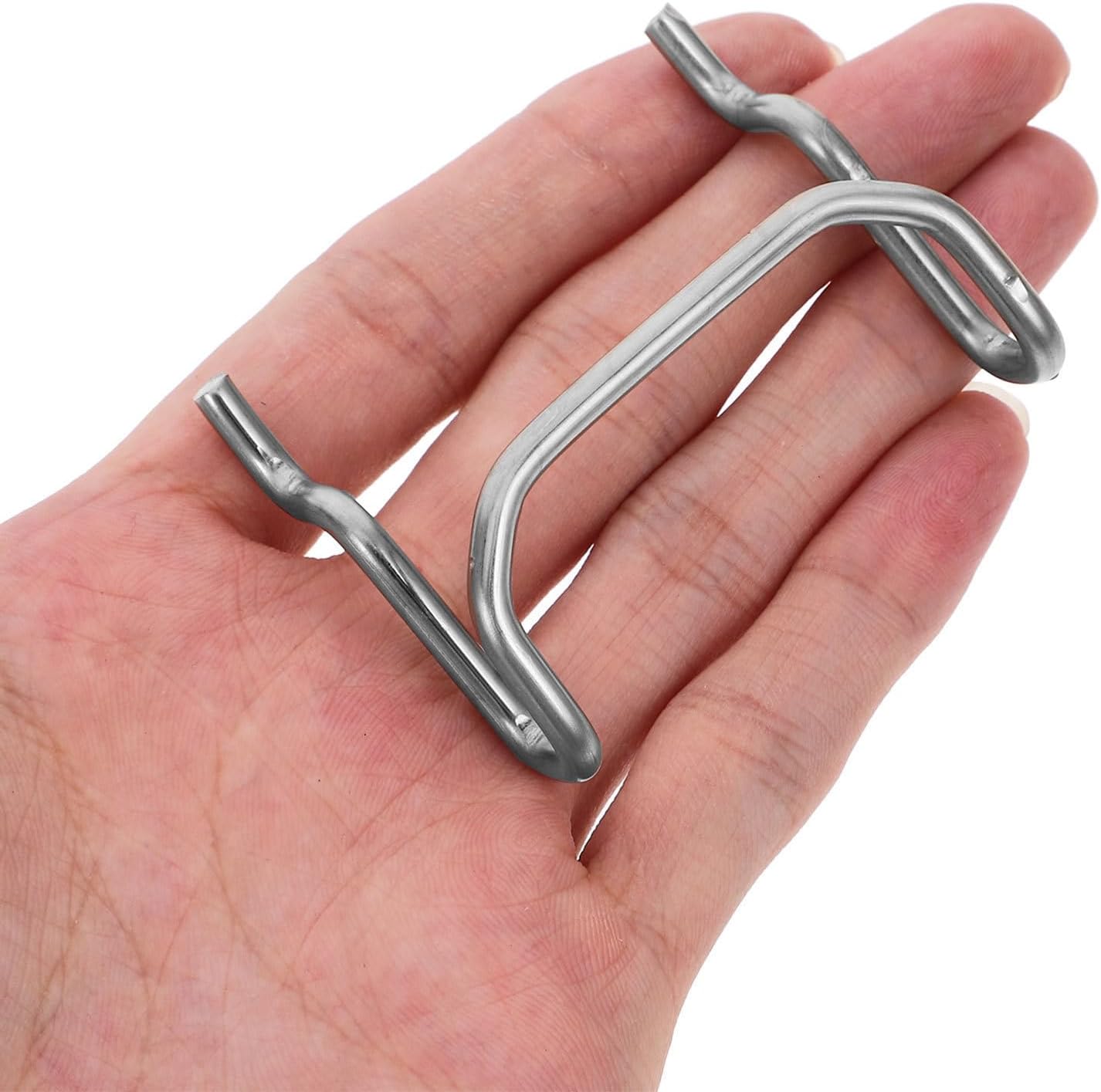 Pegboard Hooks and Heavy Duty 5pcs Stainless Steel with Ergonomic Curved Design for Sturdy Wall Board Hangers Garage Home Organization for Wrenches and Shelves