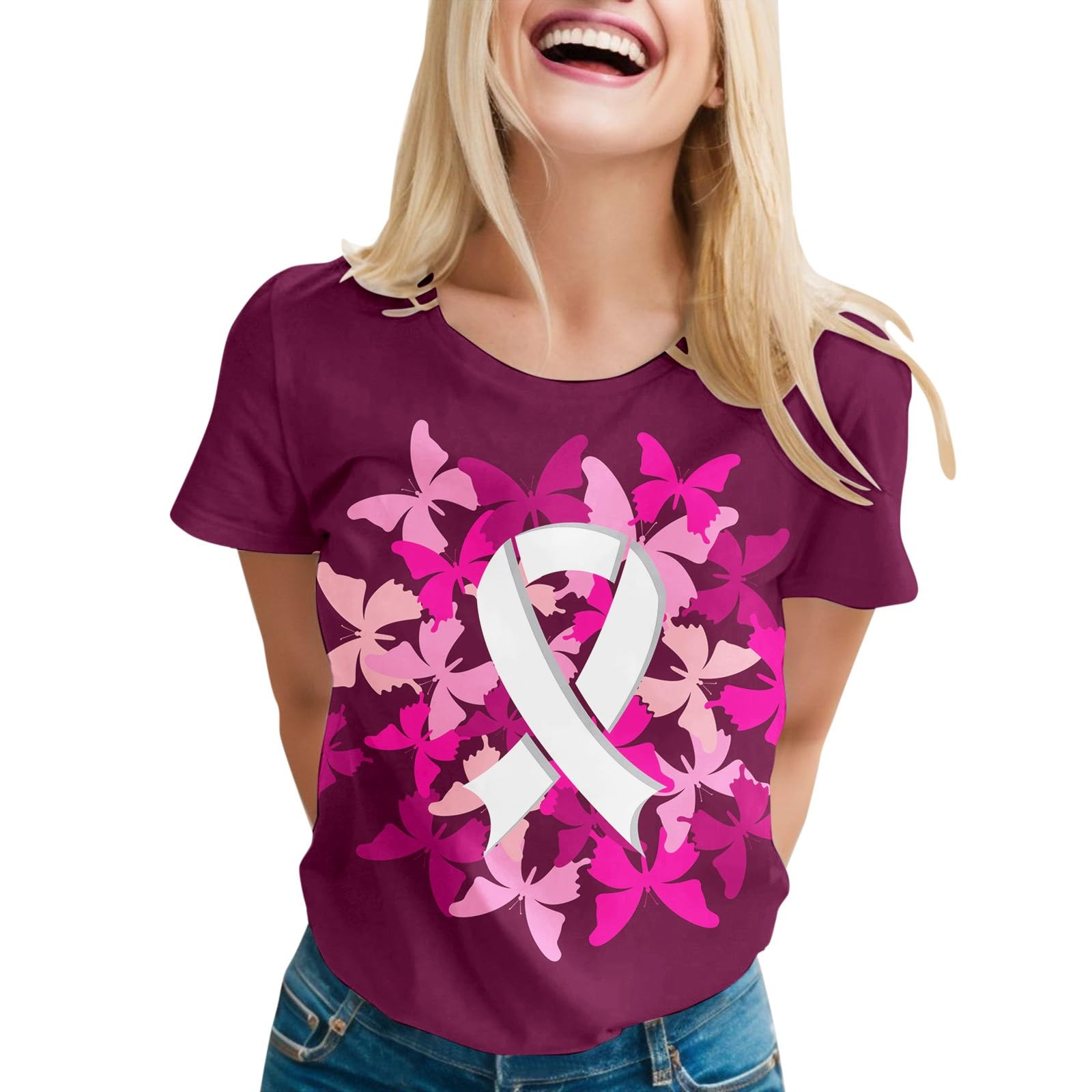 Genericbreast Cancer T Shirts Women Funny T Shirts Cancer Gifts