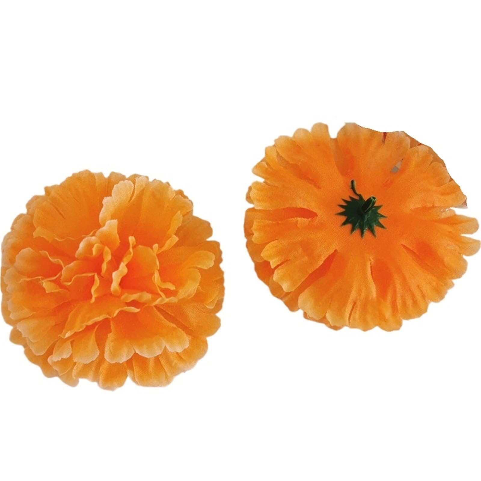 MDSRFGN Fabric Flowers 100pcs 9cm 16Colors Fabric Artificial Carnation Silk Flower Heads DIY Arch Flowers Wedding Vine Decoration(Orange)