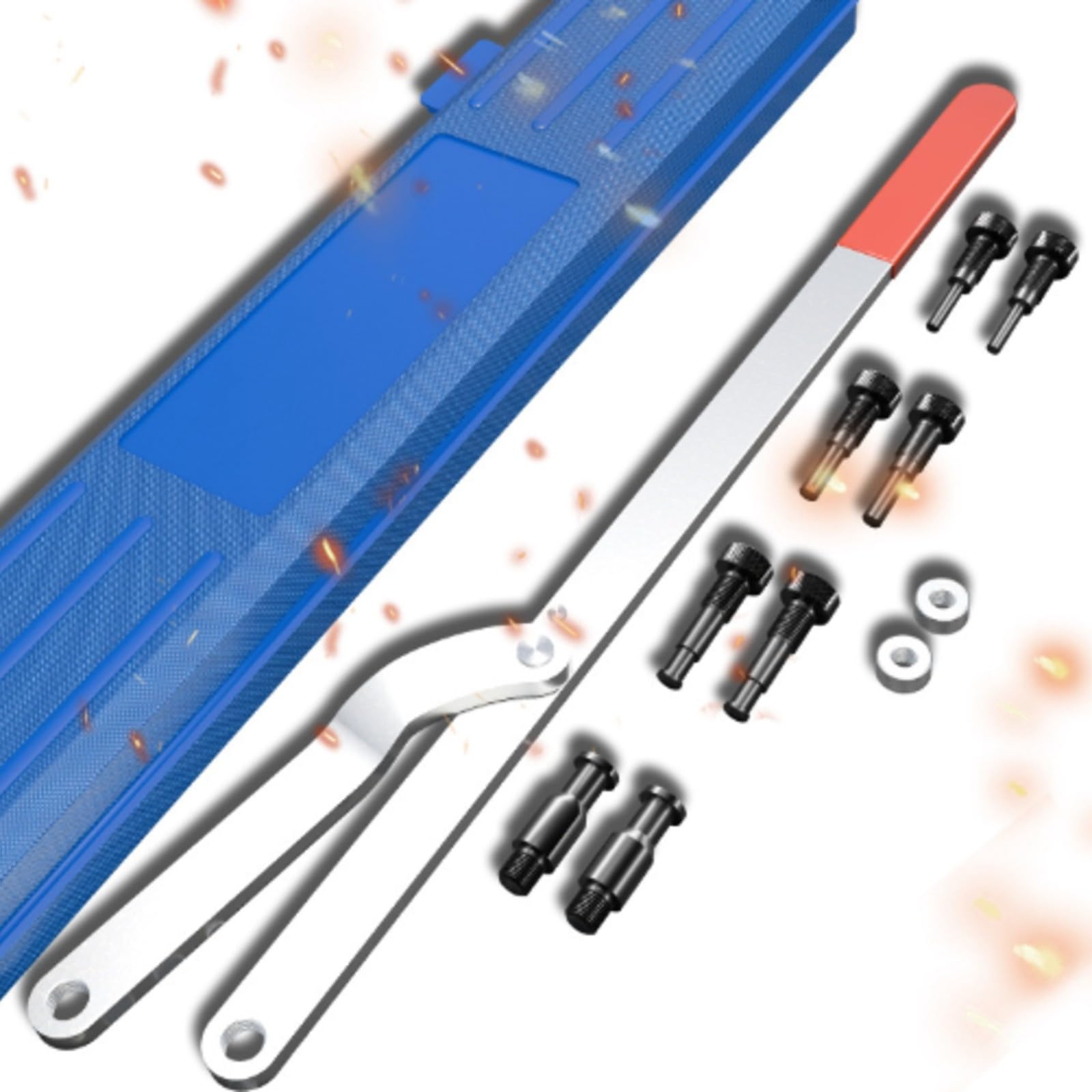 Amagogo 11 Pezzi Chiave per Frizione con Perni Universale, Chiave per Pulegge con Perni Intercambiabili, Intercambiabile, Garage