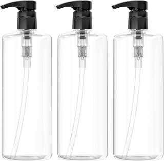 Empty Shampoo Pump Bottles, 32oz(1Liter), BPA-FREE, Plastic (PETE1) Cylinder, Pack of 3