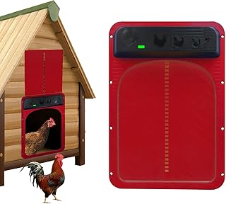 YEKUYEKU Automatic Chicken Coop Door, Automatic Chicken Door, Chicken Coop Door, Light Sensing Chicken Door, chicken door opener for Farmhouse, Garden, Patio