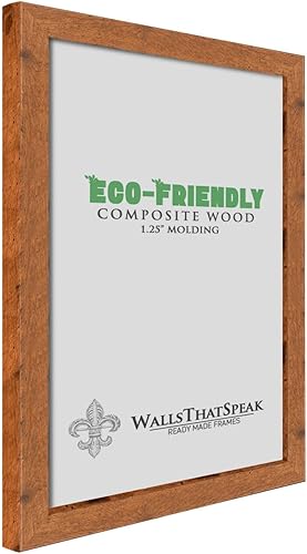 Miniatura 2 de wallsthatspeak Marco de fotos de pino rústico de nogal claro de 20 x 28 pulgadas para rompecabezas, pósters, fotos o obras de arte