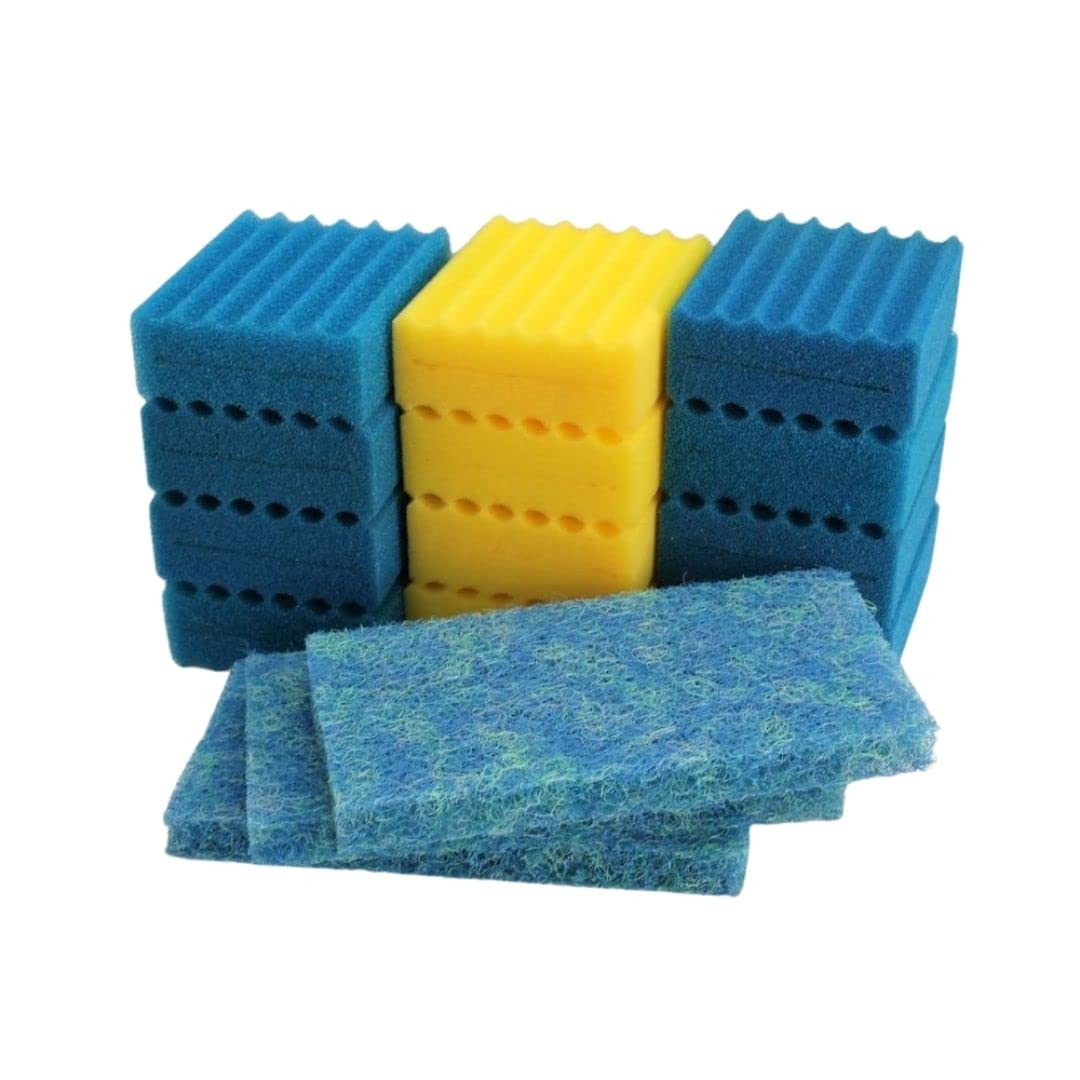 AquaOne Ersatzschwämme + Japanmatten SET CBF-550B CBF-350C Teichfilter Kammerfilter Ersatzschwamm Fein Grob Durchlauffilter Filtermedien
