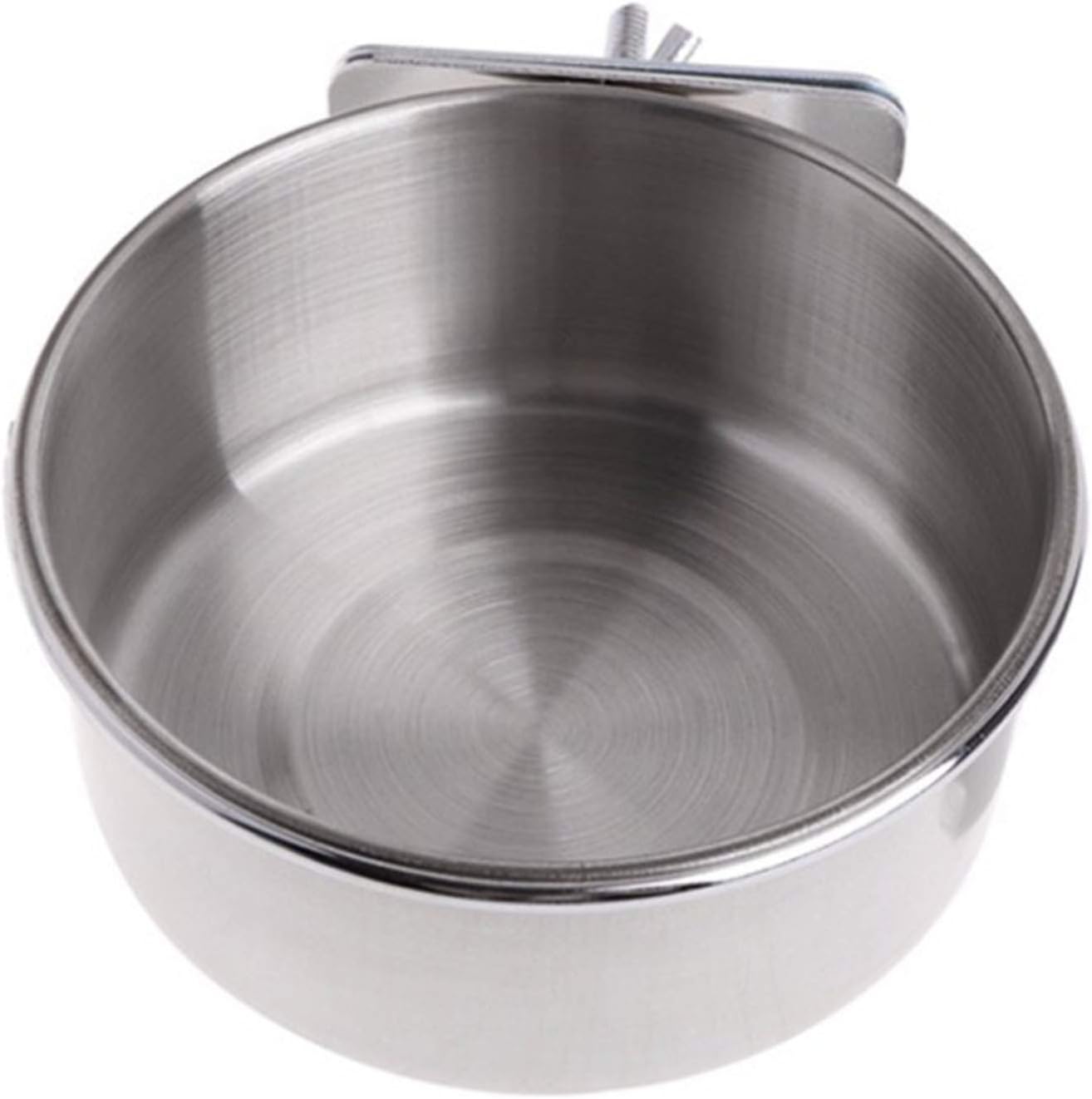 Anawakia Cuenco colgante de acero inoxidable para pájaros, alimentador de semillas de agua, comedero colgante de agua, comedero de alimentos para loros, pájaros, guacamayos africanos grises (M 12 cm)