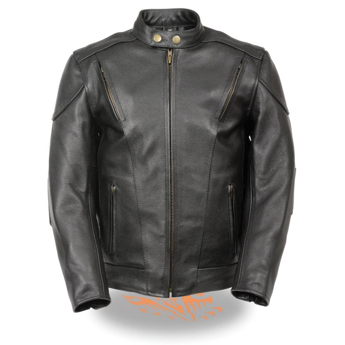 Milwaukee Leather LKM1900 Boy's Black Leather Side Lace Vented