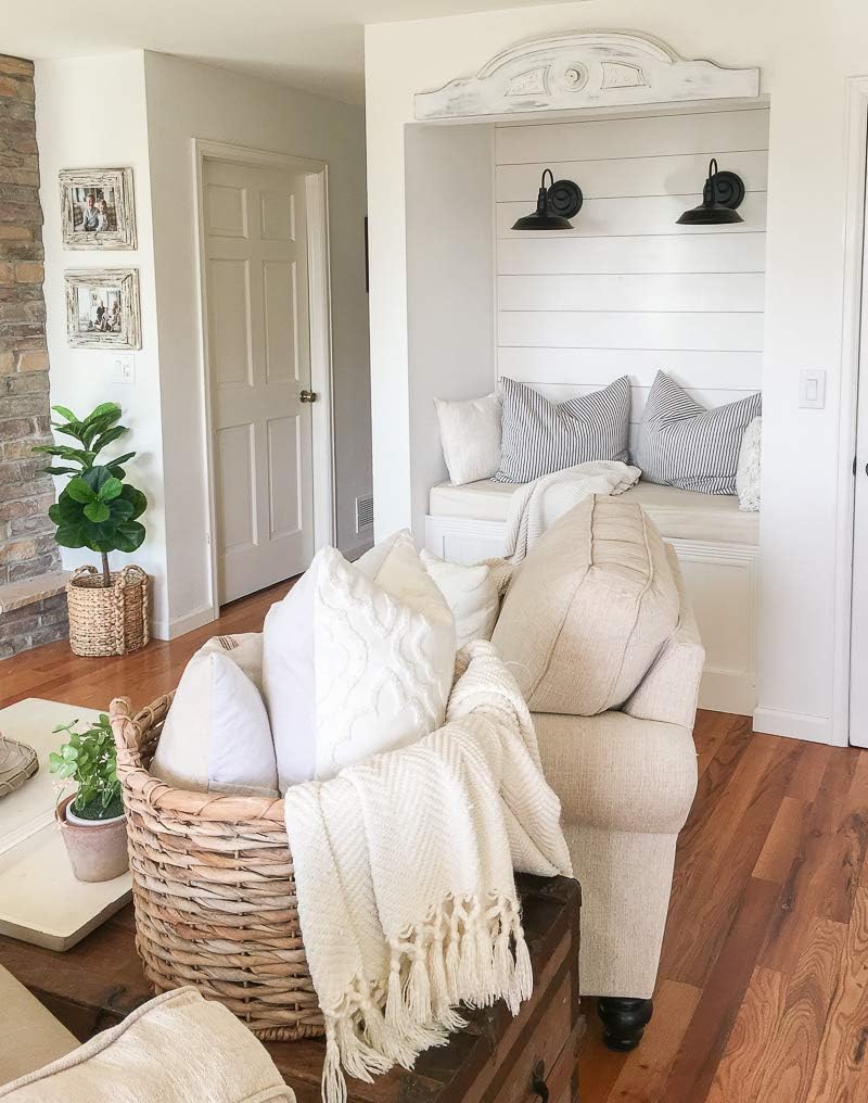 Battery Run Wall Lighting Remote Control Dimmable LED 55 Lumens Black Industrial Style Wall Sconce Metal Light Fixture for Loft-Easy to Install，Battery Not Included