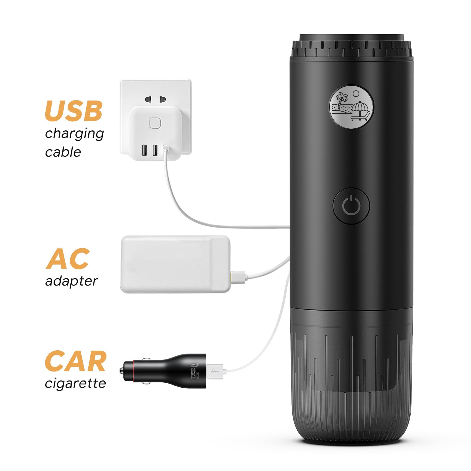 RECAFIMIL Machine à café portable 3 en 1, machine à expresso portable 19 bars avec chauffage automatique, compatible avec les capsules NS et DG et le café moulu pour le camping, les voyages et la mais