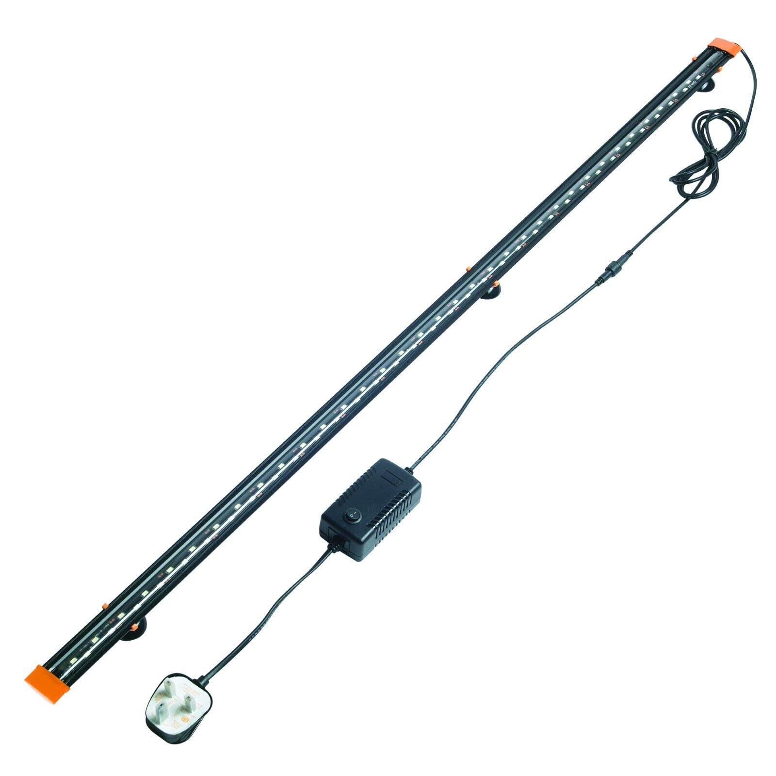 Aquarium Fish Tank LED Light Ultra Thin Aluminium Lamp Mounted Bar with UK Plug (52cm)