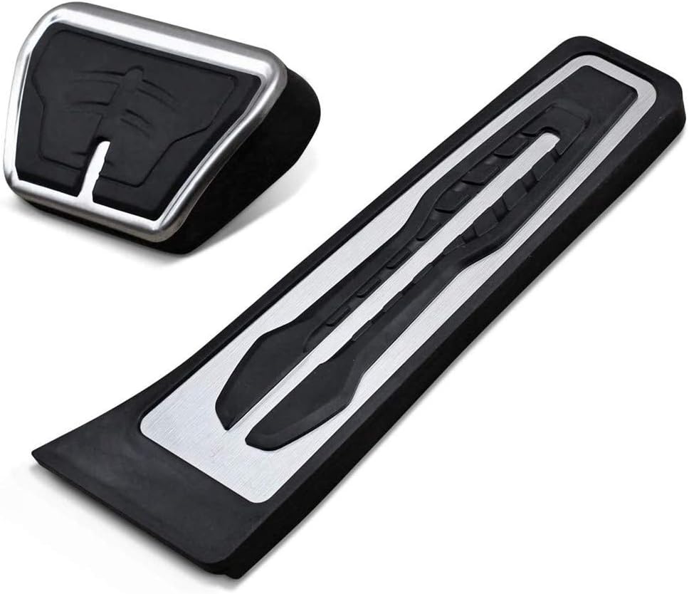 Autobro for BMW X3 X4 X5 X6 X7 2 3 4 5 6 7 Series G20 F30 G30 G11 G01 G02 G05 G06 F15 F16 F22 F25 Gas Brake Foot Pedal Cover Cap Footrest Pads Trim Kit Set No Drill Steel Car Interior Accessories