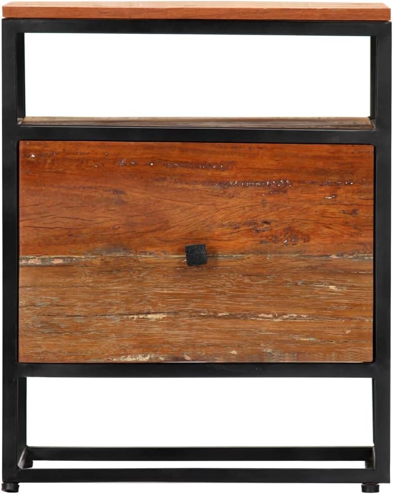 vidaXL Bedside Cabinet Multicolor Solid Reclaimed Wood Small