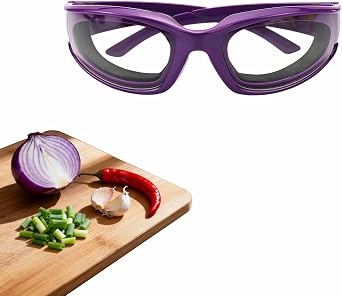 Tear-Free Onion Goggles, Anti Fog Kitchen Safety Glasses for Cutting Onions & Peppers - Windproof, Dustproof Protective Eyewear with Ultra-Light Frame for Cooking, GrillingPurple