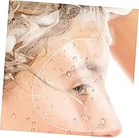 Vista 4 de GALPADA 50 protectores de ojos para corte de pelo, viseras de plástico transparente para uso en peluquerías, maquillaje y corte de cabello, diseño