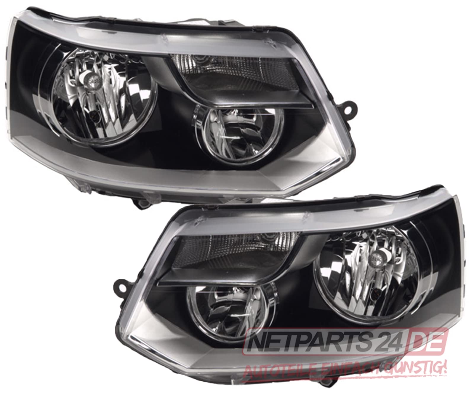 Johns, Scheinwerfer Set Halogen passend für VW Transporter T5 09-H7 H15 TFL