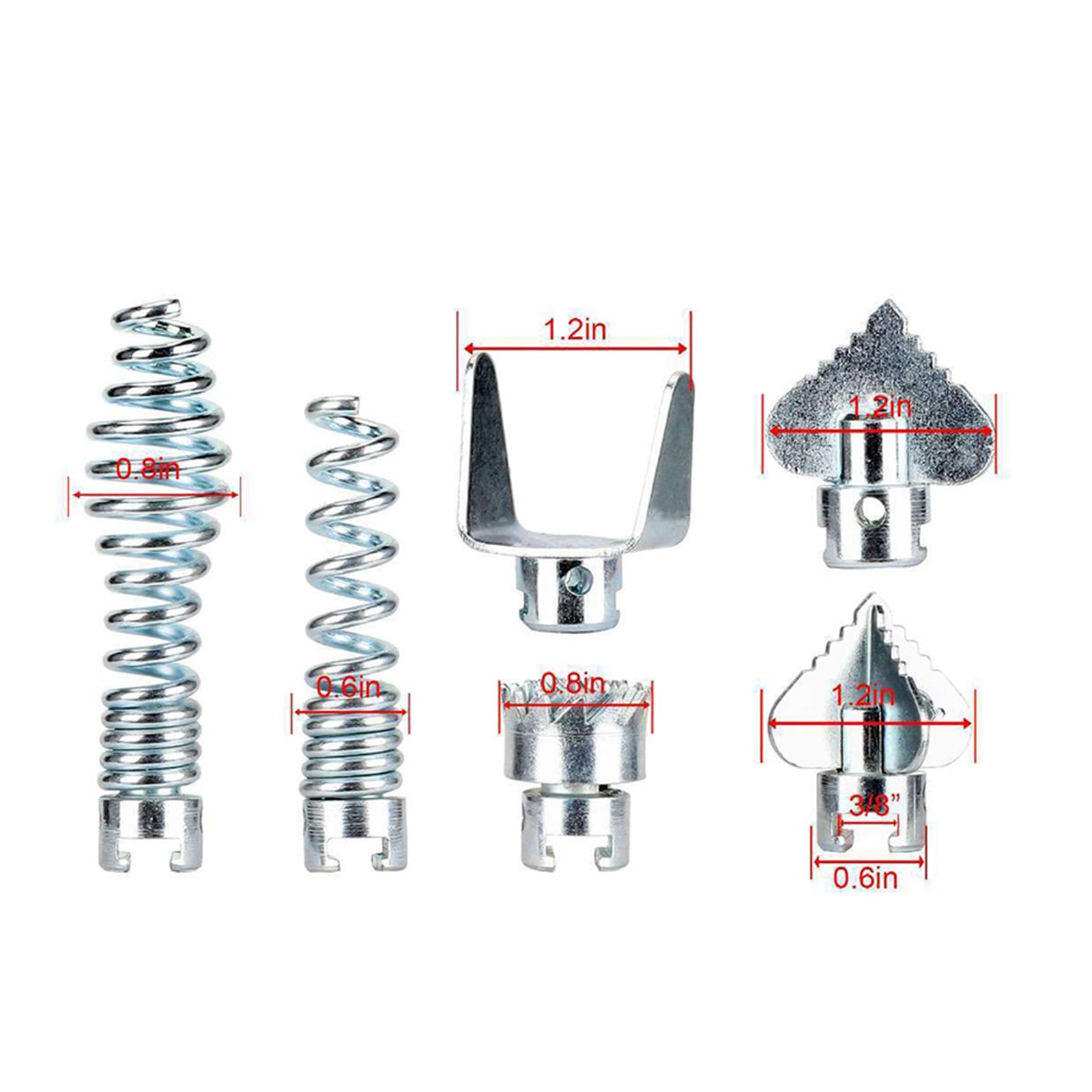 Set di 10 attrezzi per sbloccare tubi ad alta resistenza, con diametro di 12 mm, serpenti idraulici per la casa, la manutenzione degli impianti idraulici, lo scarico e lo sblocco