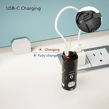 RovyVon S3 EDC Flashlight 1800 lumens Super Bright USB C