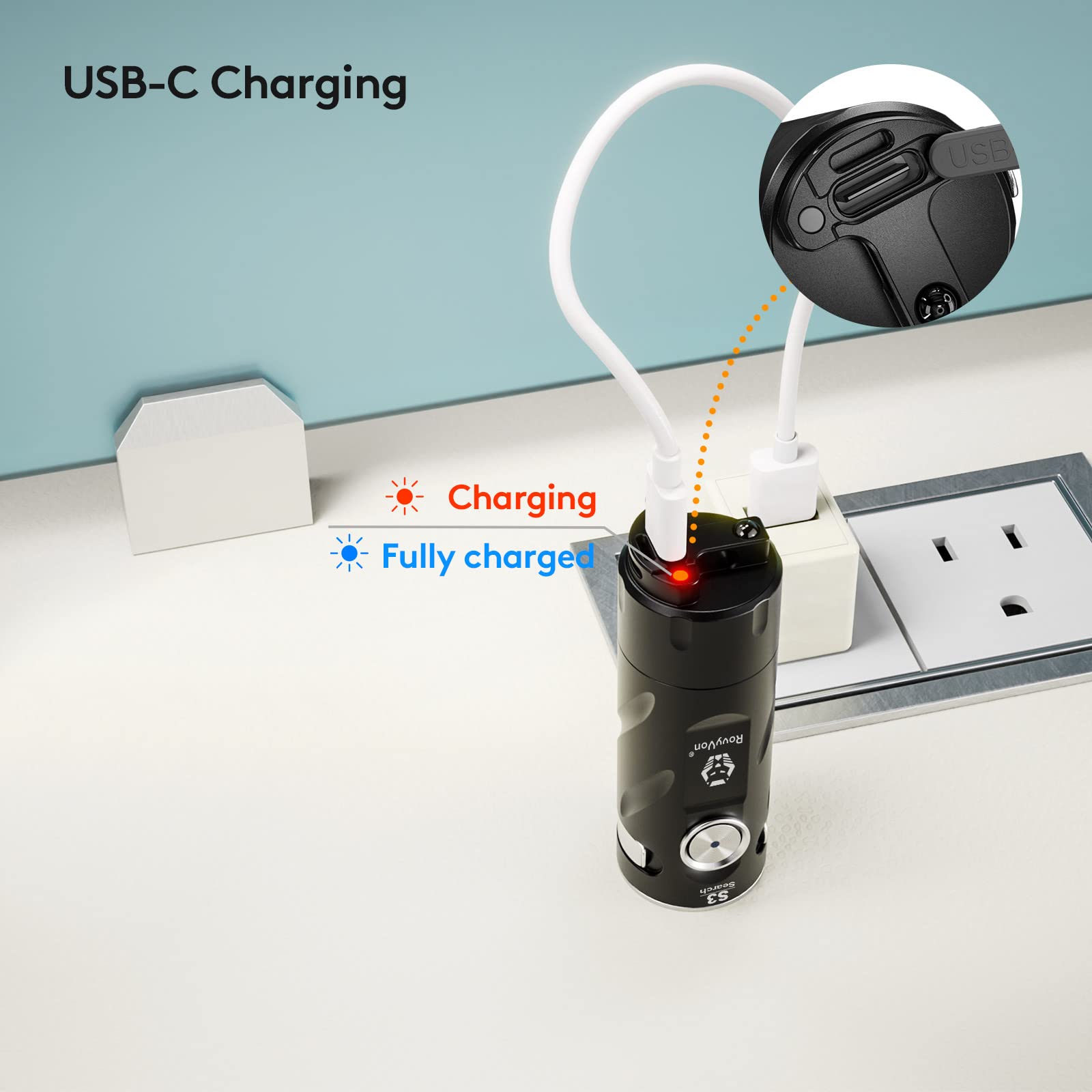 Amazon.co.jp: RovyVon S3 強力な懐中電灯1800ルーメンの超高