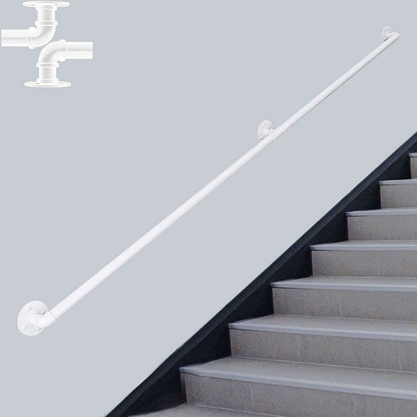 Barre de support de sécurité anti-chute de 17 pieds pour marches de jardin