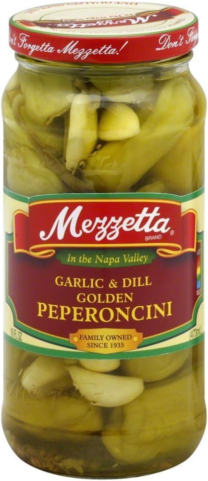 G L Mezzetta Peppers, Glc&Dill Pprncni, 16-Ounce (Pack of 6)