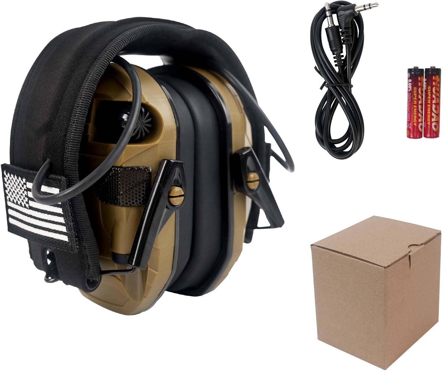 Electronic Shooting Ear Protection Earmuffs, 5X Sound Amplification Headphones with NRR 23dB Active Noise Reduction for Hunting & Gun Range