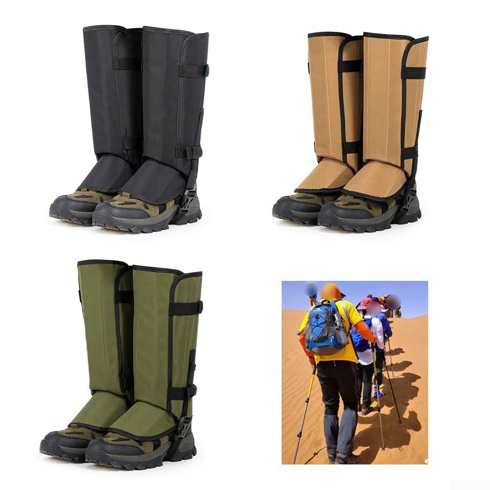 Ghette da caccia impermeabili in nylon per escursionismo, campeggio, spine detriti, cinghie regolabili