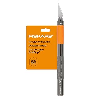 Fiskars Detail Craft Knife, Cool Gifts for Brother, Included with Protective Cover, 8", Exacto Knife for Crafting, Orange - Amazon product rated Grade A