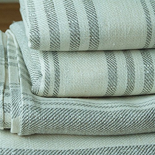 Linenme Huckaback Linen Linum Bath Towel, 28 By 51-Inch, Cream #TOP3