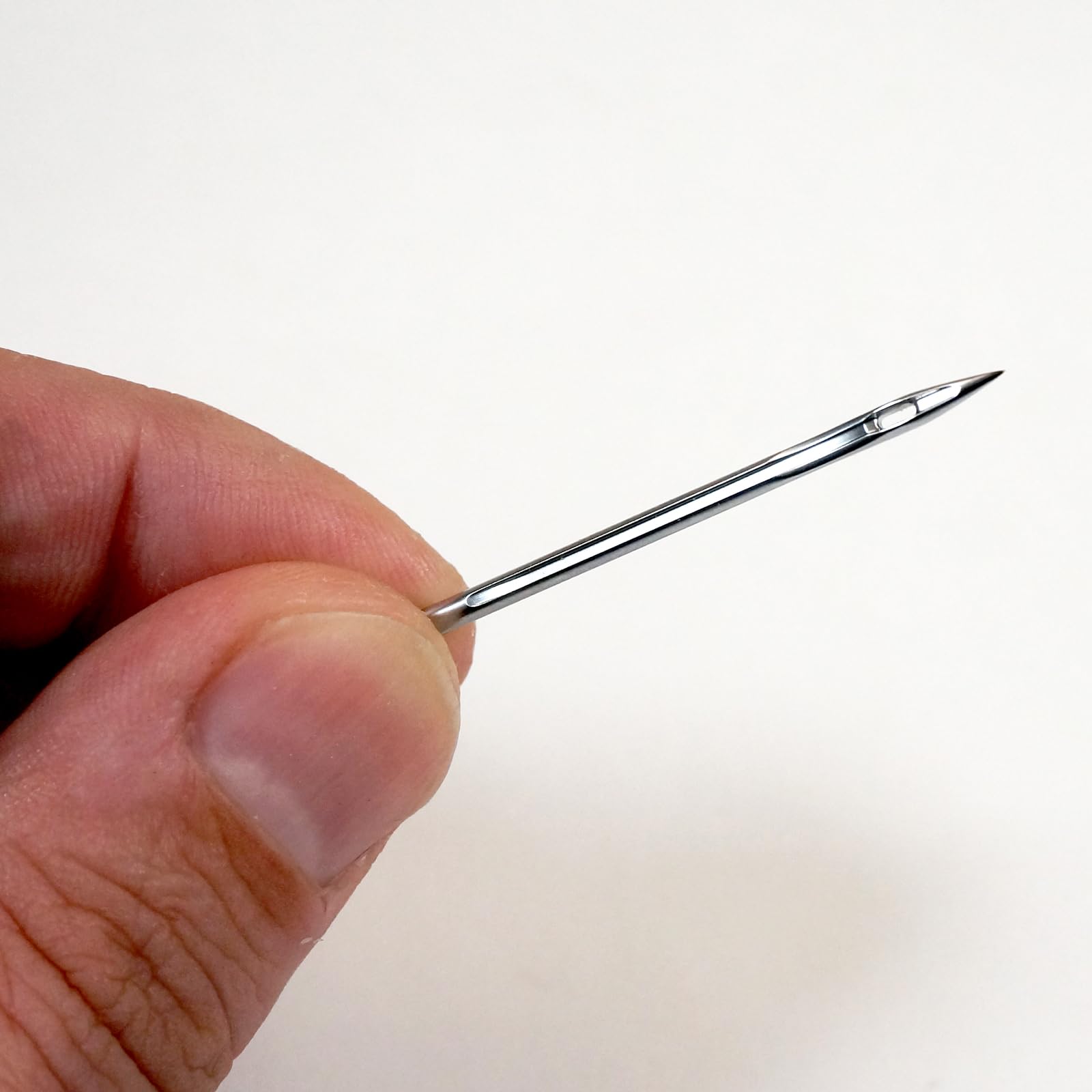 PAMPOLS Pack de 10 Agujas Cosedoras de Sacos para Máquinas NEWLONG| Metalizadas y resistentes | 5cm de largo y 1.55 mm de diámetro