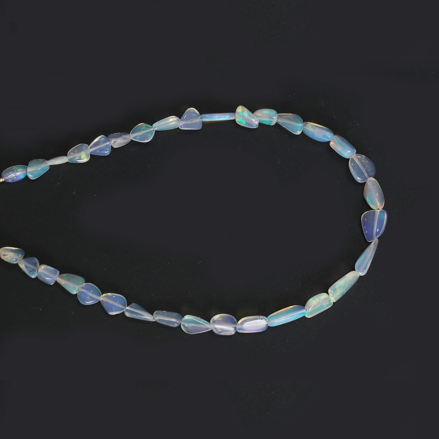 Natural Ethiopian Opal Smooth Nuggets Beads, AAA Quality, 8 inch, one Strand, 4x5 to 5x8mm, Weight 2 gm, Origin: Ethiopia, DIY Jewelry Making
