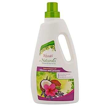 Lozalo Naturals Pet Care Shampoo for Dogs & Cats (Hibiscus & Lavender, 1 Litre)