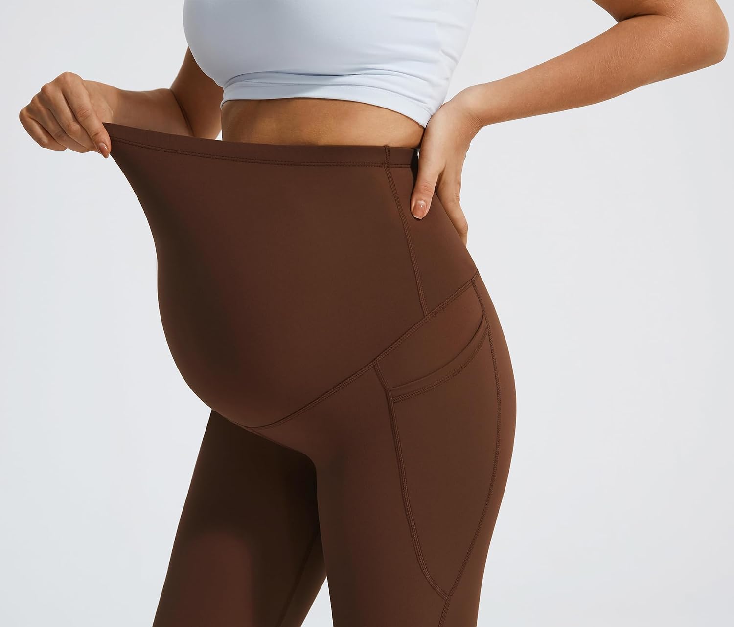 JOYSPELS Maternity Flare Leggings Over The Belly with Pockets – Soft, Comfortable Pregnancy Yoga & Daily & Work Pants