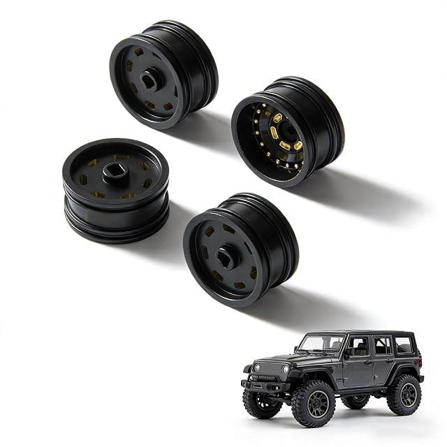 Foto 6 de 8 de Oxxggkao 4 cubos de latón de 1,8 cm de alto para SCX30 escala 1/30, accesorios de modificación de vehículos