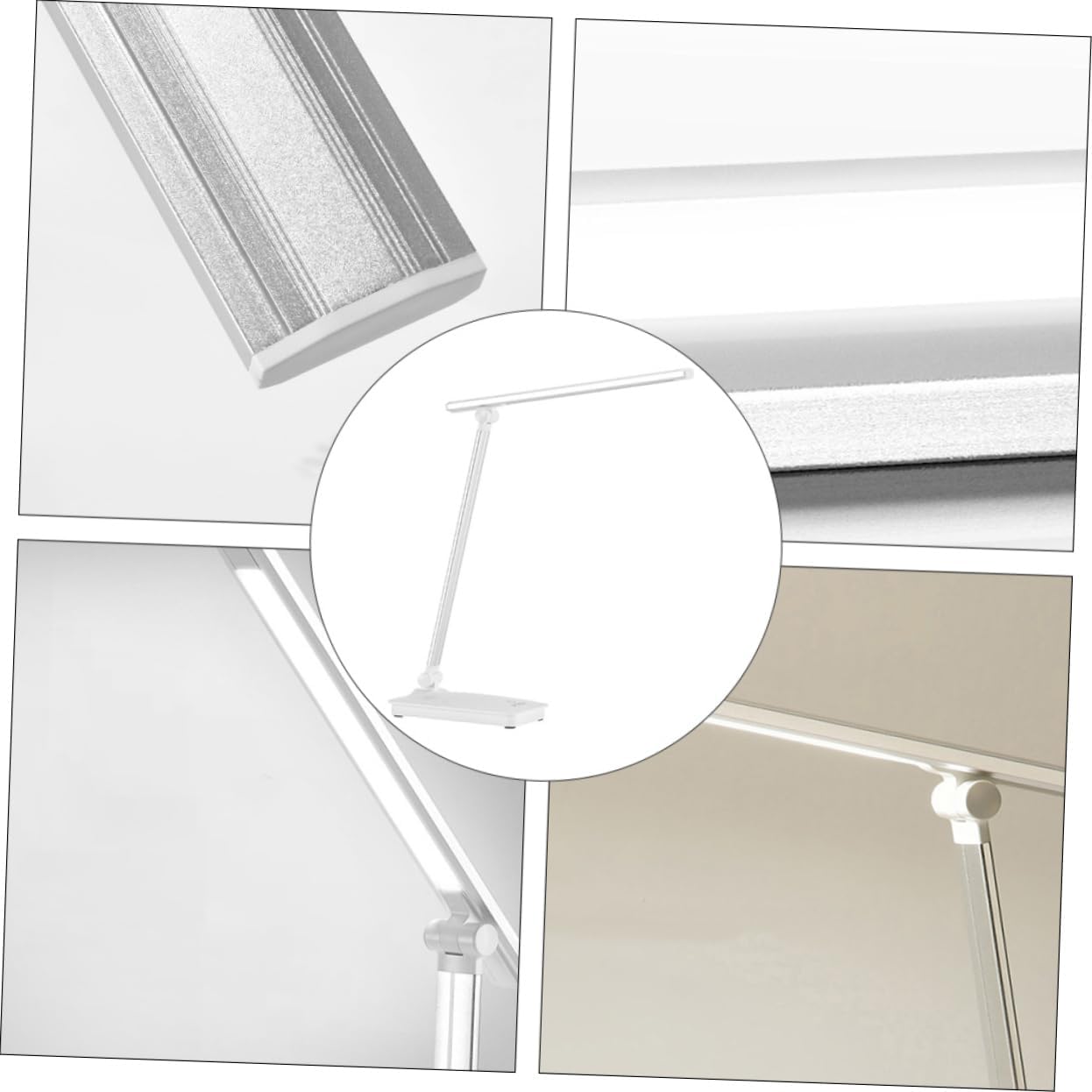 DOITOOL USB Charging Led Desk Lamp Temperature Eye-Caring Design for Boys and Girls and Adults Flexible Gooseneck Silver Finish for Home Office and Study