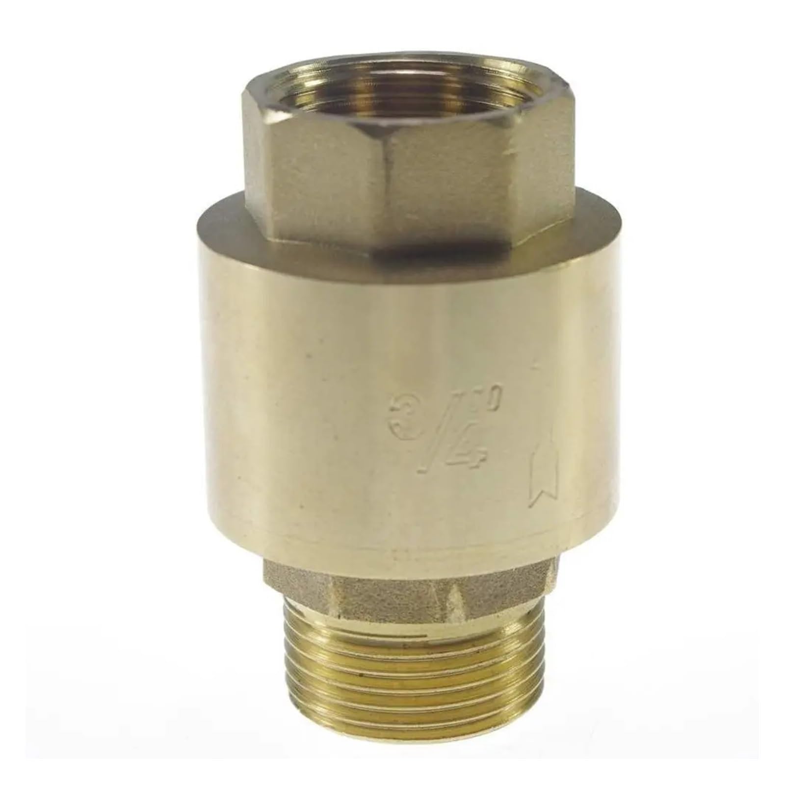 1 pz ottone 3/4 "femmina maschio BSPP filettato molla valvola di ritegno diritta verticale