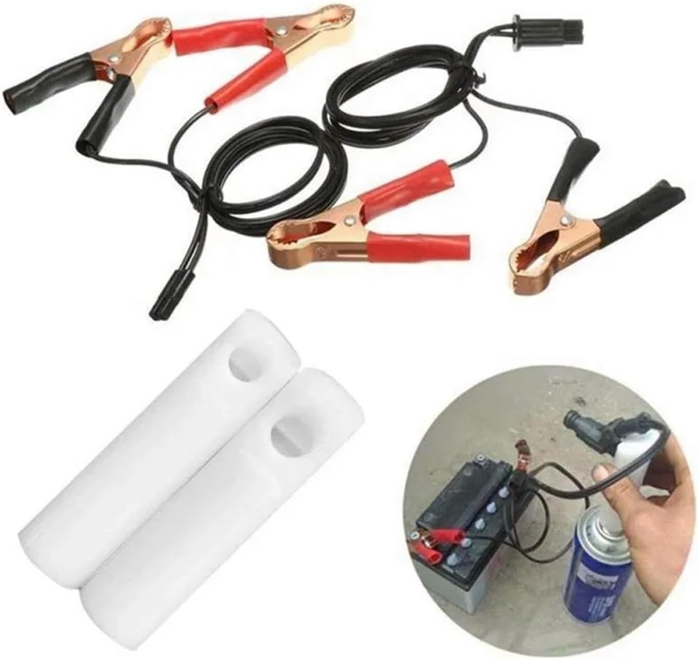 Auto Car Fuel Cleaning Injector Flush Cleaner Wash Adapter Cleaning Tool Set Nozzle DIY Kit Cleaning Tool Kit Set Car Wash Tool(Gold)