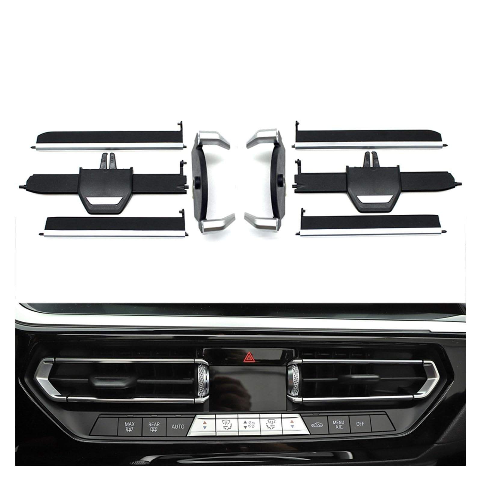 Kit de réparation de grille d'aération centrale avant de voiture pour BMW Série 1 2 3 4 Z4 F40 F44 G20 G26 G28 G29 G01 G02 (Central-L4)