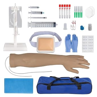 Medarchitect Phlebotomy Practice kit with Complete 41 Piece Set and IV Practice Kit for Nurses IV, Suitable for Medical Students, Nurses, Physicians as IV Arm Training Kit with Blood